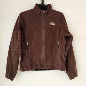 The North Face TNF Windwall Full Zip Fleece Jacket Chocolate Brown Hiking S